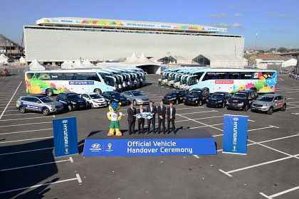 Hyundai a livrat flota de autovehicule oficiale pentru Campionatul Mondial de Fotbal Brazilia 2014