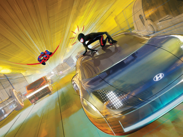 Parteneriatul Hyundai - Sony Pictures continua  cu cel de-al treilea film: „Spider-Man: Across the Spider-Verse” - Hyundai X Spider-verse_Movie shot_Flying Prophecy.jpg