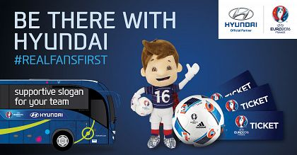 Hyundai invita iubitorii fotbalului sa voteze sloganul preferat, in cadrul campaniei „Be there with Hyundai” UEFA EURO 2016TM