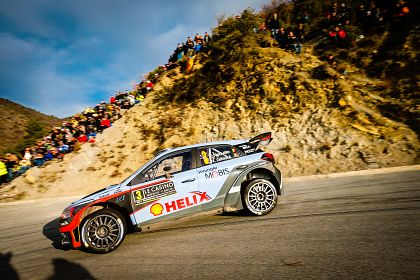 Noua generatie i20 WRC debuteaza cu o clasare pe podium in Raliul Monte-Carlo