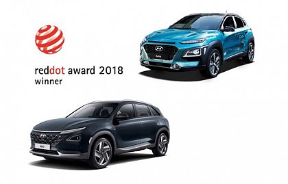 Hyundai a castigat doua premii „Red Dot Design” pentru modelele Nexo si Kona