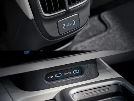 Incarcare telefon prin USB-C.