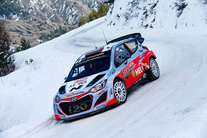 Echipajele Hyundai Motorsport au urcat in top sase inaintea ultimei zile din Raliul Monte-Carlo