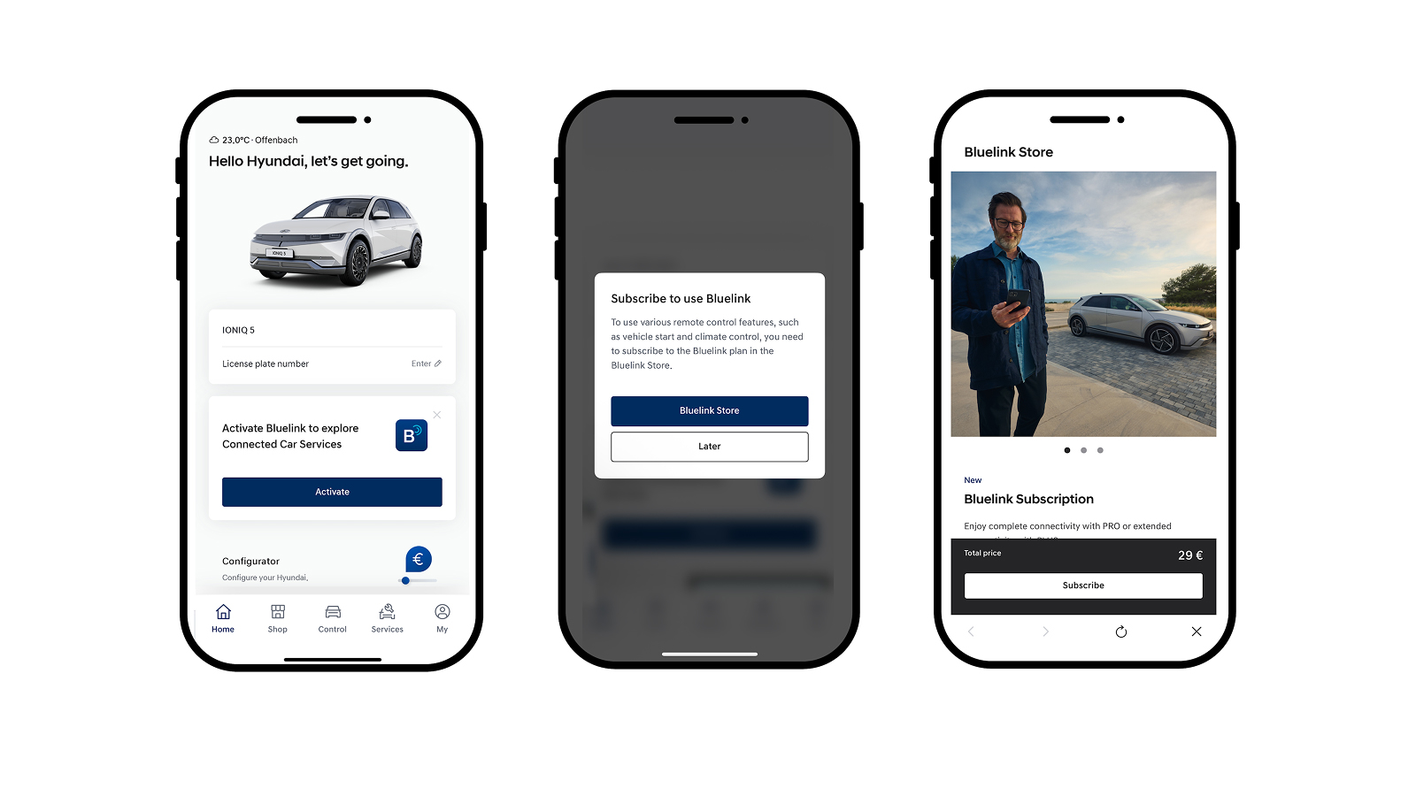 Achizitioneaza abonamentul tau Bluelink.