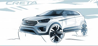Hyundai Motor dezvaluie prima schita a SUV-ului subcompact Creta