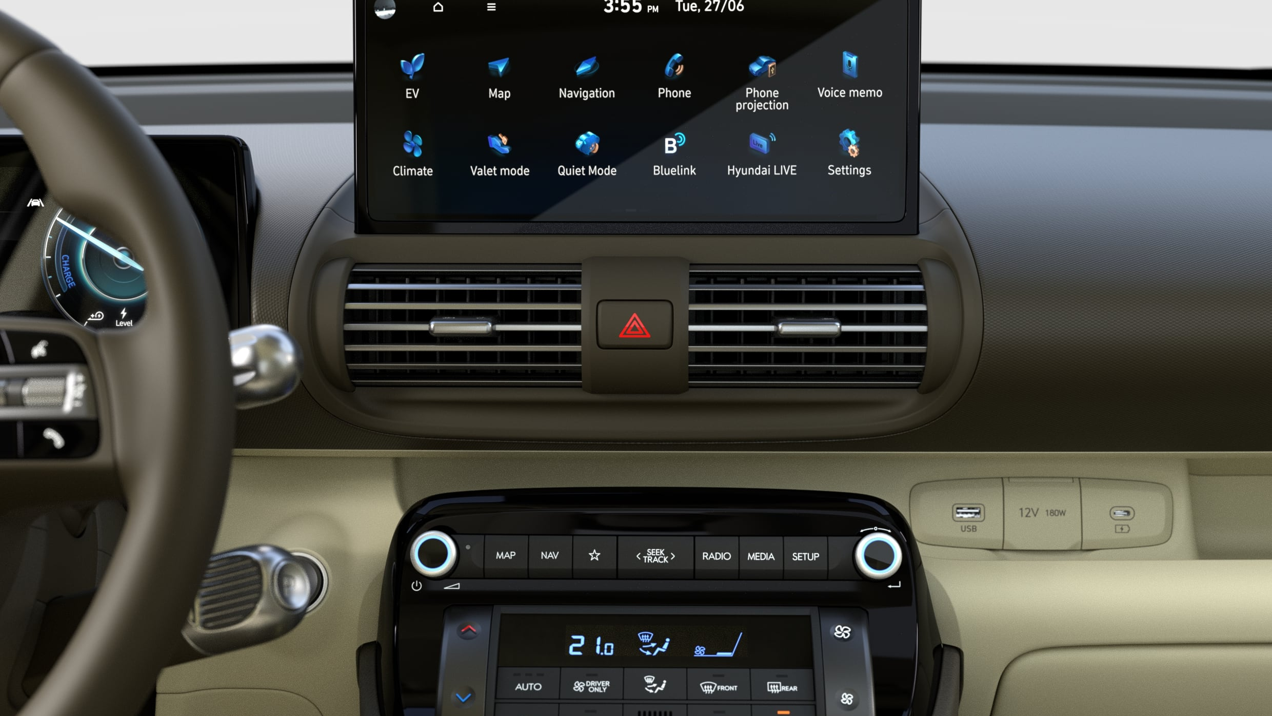Ecran tactil central de 10,25”.