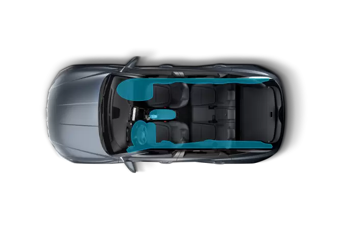 Sistem cu sapte airbaguri.